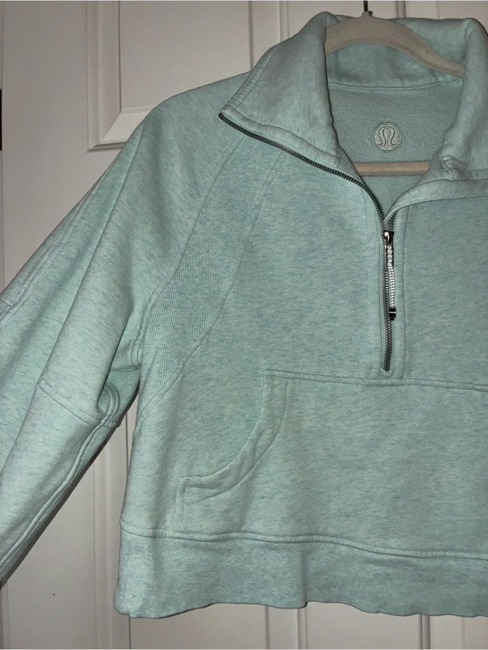 Lululemon Scuba Oversized sweatshirt Funnel Neck Delicate Mint Sz XS/S